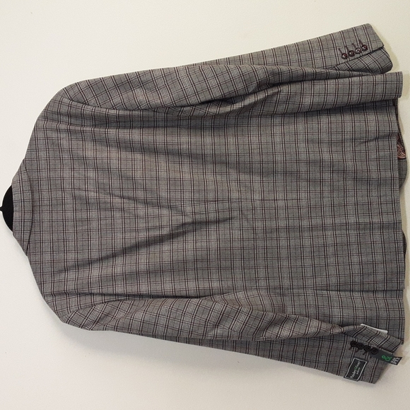 New Paisley & Gray men's blazer suit plaid 2 buttons closure - Picture 8 of 12